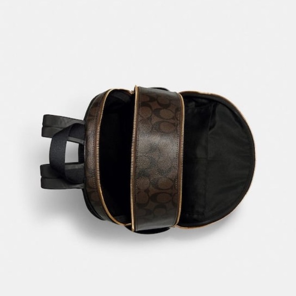 Large Court Backpack In Signature Canvas Black / Brown - Picture 14 of 15